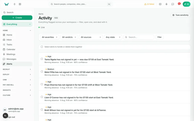 AI Alerts — live demo
